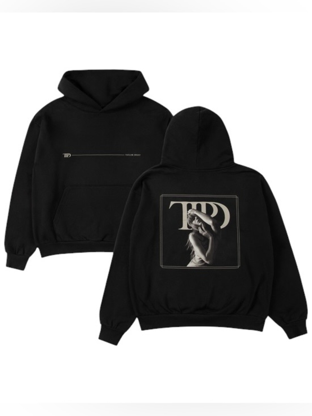 Taylor Swift The Tortured Poets Department Hoodie Black